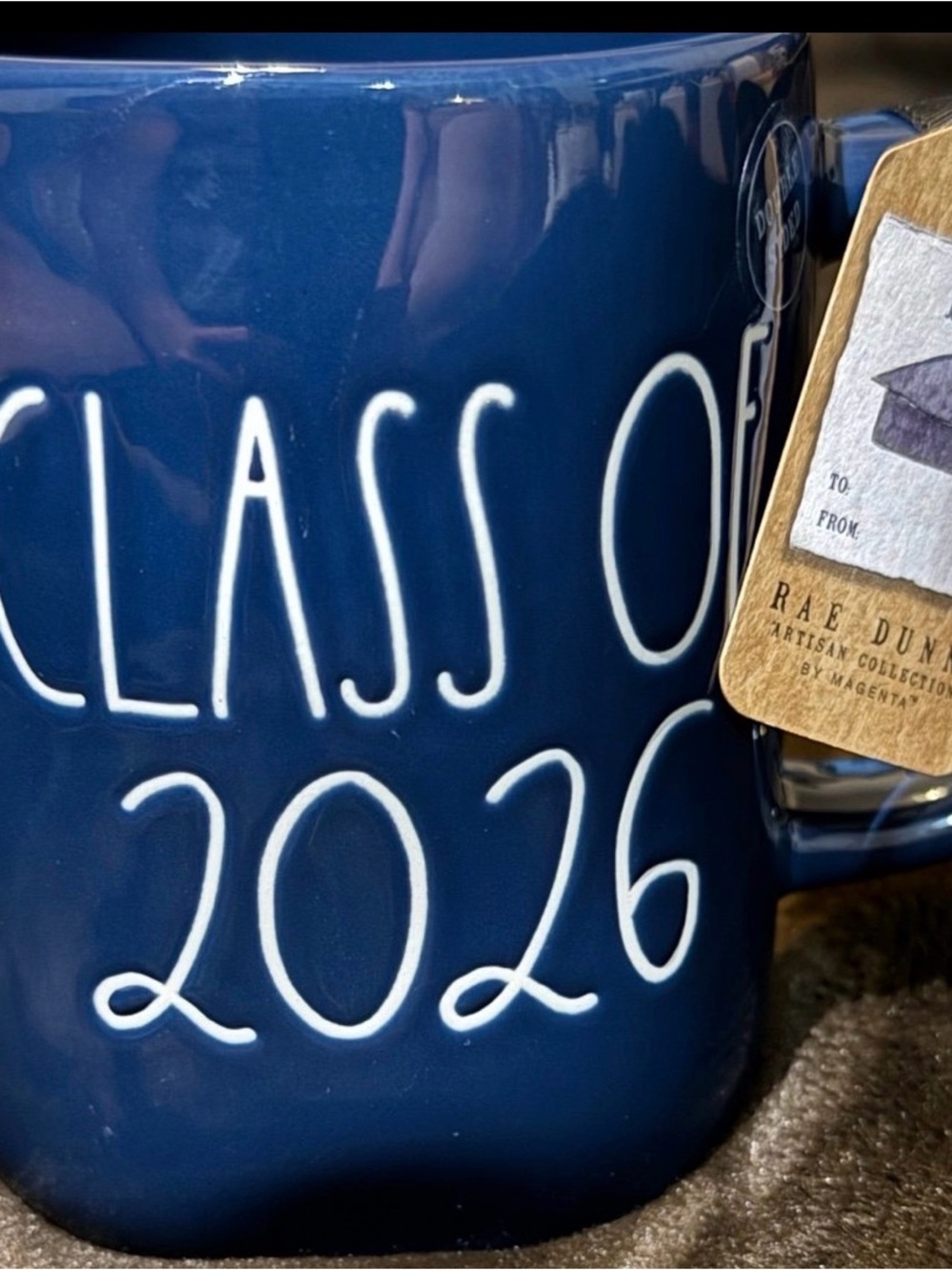 Rae Dunn Navy Blue "Class of 2026" Ceramic Mug